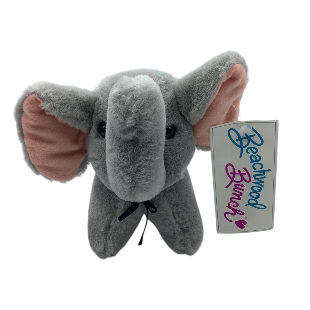 Vintage 1994 Beachwood Bunch Elephant Plush Stuffed Animal Toy 7" Korea Made